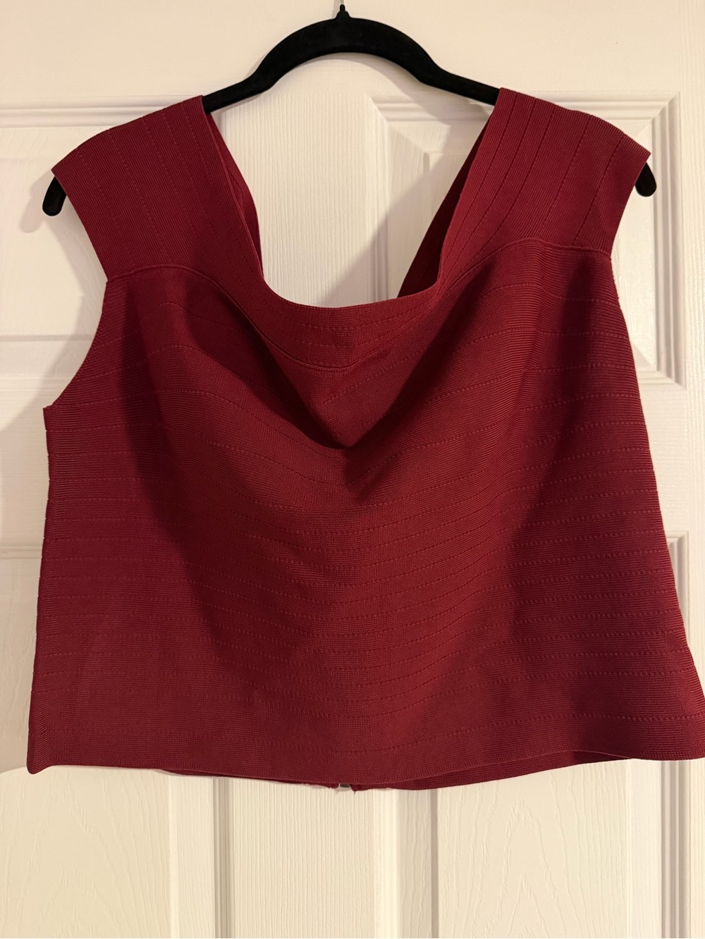 Anthropologie Sleeveless Draped-Neck Camisole in Deep Red Sz XL